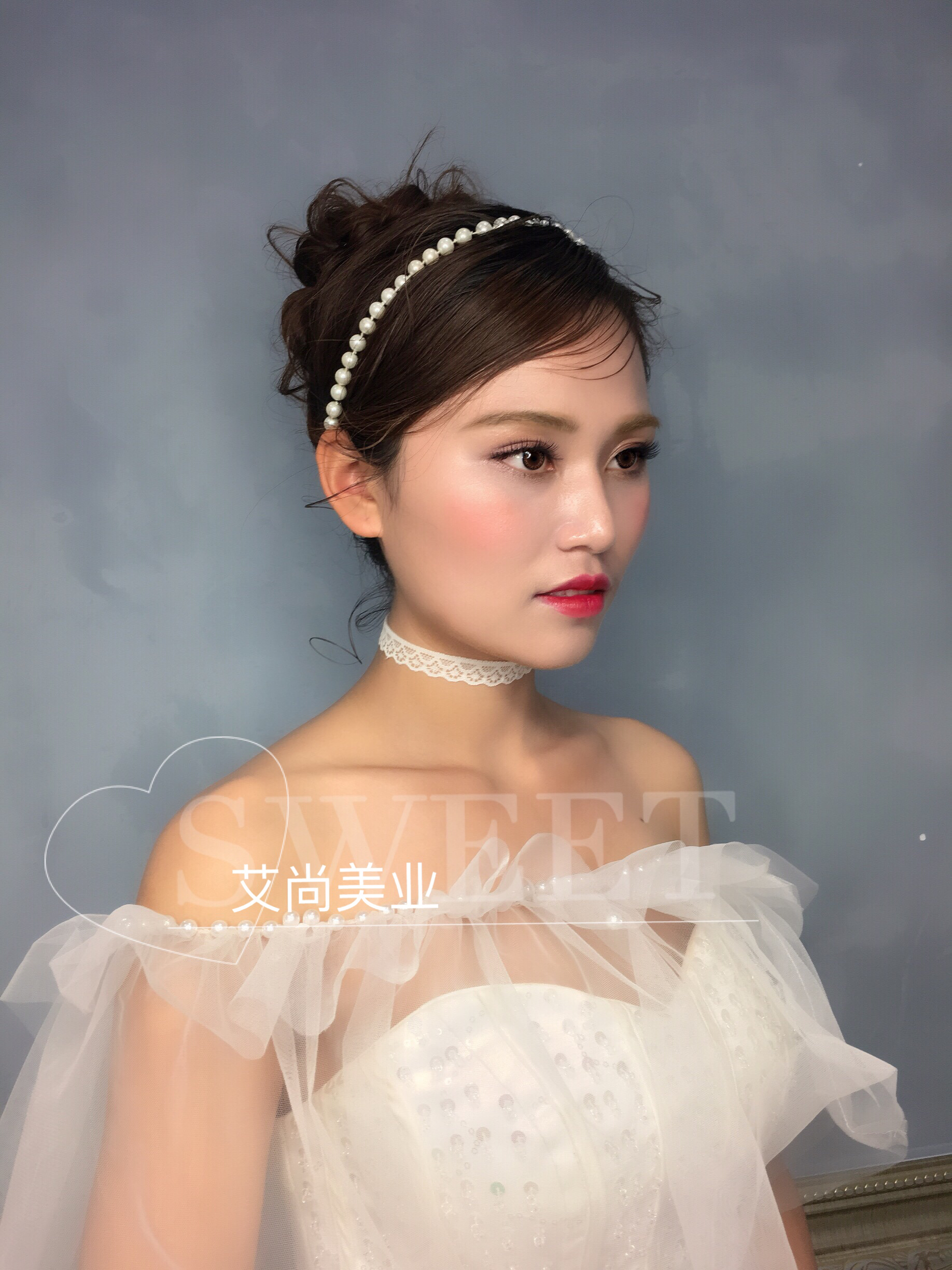 艾尚化妆美容职业培训学校新娘跟妆班今日所学(图2)
